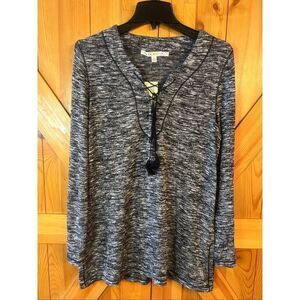 Max Studio Long Sleeve V Neck Light Weight Tunic Sweater NWT Size Large (5605)